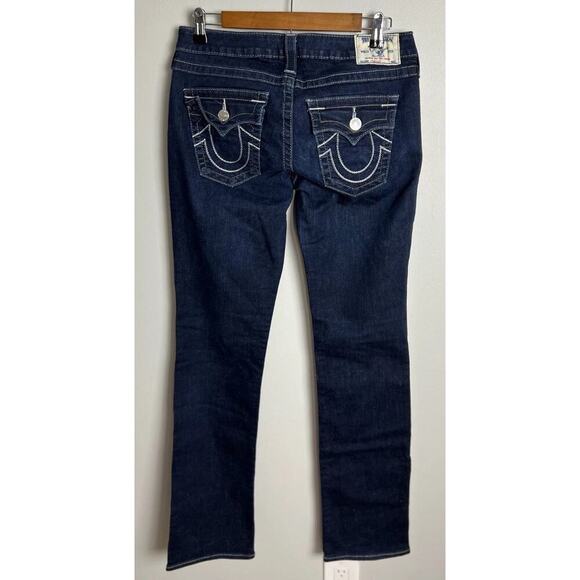 True Religion Brand Straight Leg Dark Wash Made in USA Size 29 Women’s - Picture 2 of 8